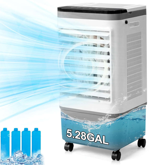 American Specification, Evaporative Air Cooler, Fan, Cooling And Humidification 3-in-1, 12-hour Timer
