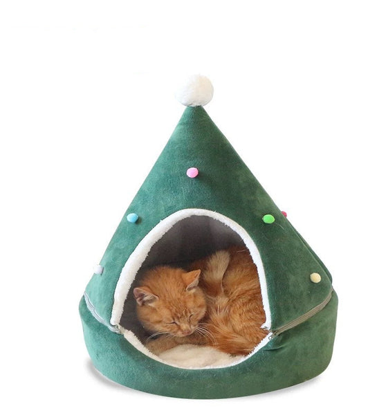 Christmas tree cat litter