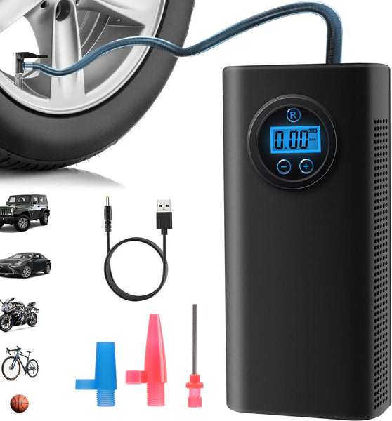 USB Rechargeable Tyre Air Compressor Car Tire Inflator Cordless Digital