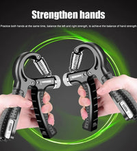 Single Pack Professional Hand Grip Strength Trainer, Carbon Fiber Foam Arm Muscle Finger Rehabilitation Fitness Equipment Hand Grip Strength Power Trainer Gripper Strengthener Adjustable Gym Exerciser