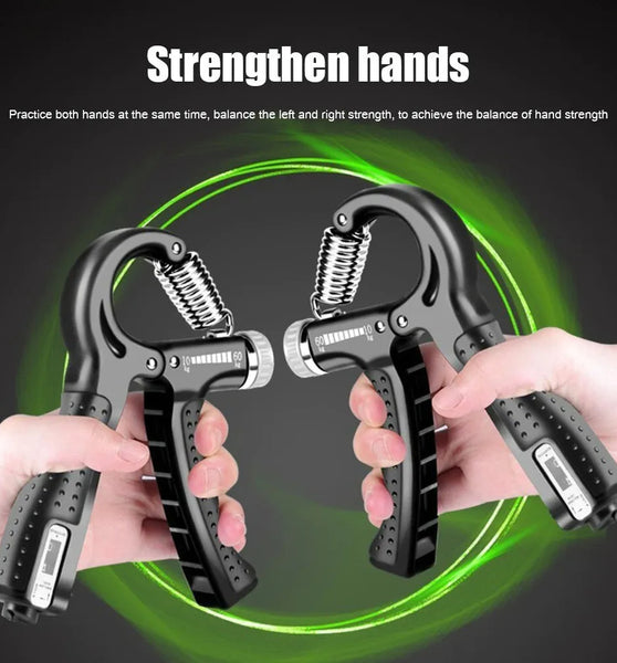 Single Pack Professional Hand Grip Strength Trainer, Carbon Fiber Foam Arm Muscle Finger Rehabilitation Fitness Equipment Hand Grip Strength Power Trainer Gripper Strengthener Adjustable Gym Exerciser
