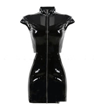 PVC See-through Tight Dress Zipper