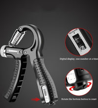 Single Pack Professional Hand Grip Strength Trainer, Carbon Fiber Foam Arm Muscle Finger Rehabilitation Fitness Equipment Hand Grip Strength Power Trainer Gripper Strengthener Adjustable Gym Exerciser